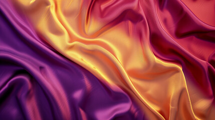 Obraz premium Purple, gold and red silk background