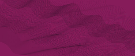 Abstract lines background with glowing wave. Shiny moving lines design element. Futuristic technology concept. Vector illustration