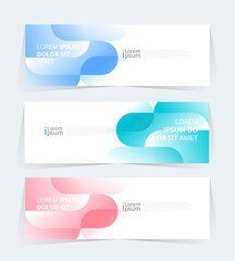 Geometric banner design with Vector presentation template.