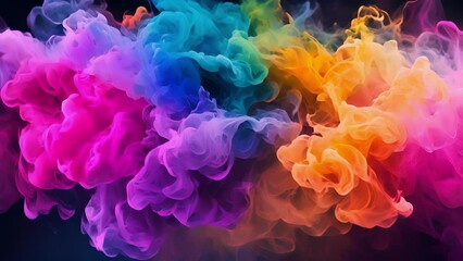 Psychedelic Fumes A trippy and surreal display of colorful smoke, evoking a psychedelic vibe.