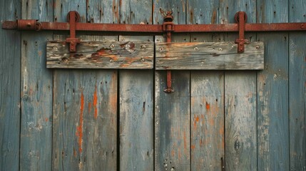 Shot of a weathered barn door