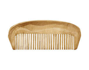 Barbershop hairdresser watercolor comb