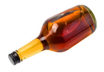 whiskey bottle isolated