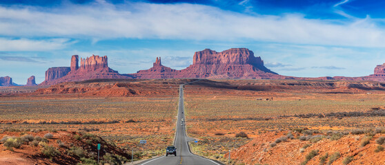  The famous Forrest Gump Point from where Monument Valley looks great, US Highway 163, mile marker...