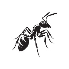 Tiny Wonders: Ant Silhouette Collection Unveiling Nature's Minuscule Marvels - Insect Silhouette - Ant Illustration - Ant Vector
