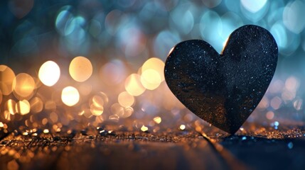 Fototapeta premium 3D rendered heart silhouette against a calming background