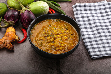 Indian cuisine Dal Tadka soup