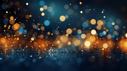 Abstract glitter lights background, blurred bokeh effect, holiday decoration background