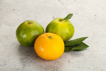 Fresh ripe sweet juicy mandarins