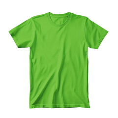blank green tshirt design isolated on transparent background