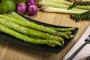 Dietary cuisine - boiled aspargus stem