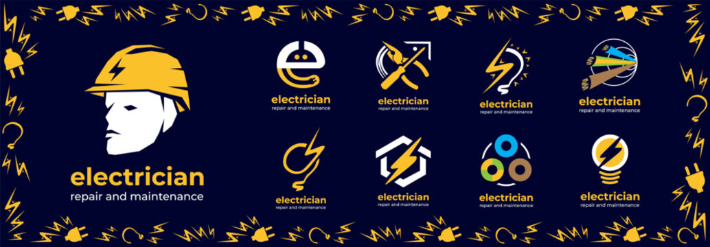 Vector logo of electrician and electronics repair