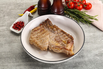 Grilled pork neck juicy steack