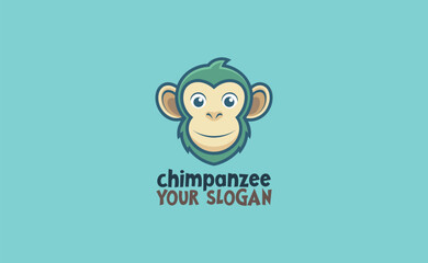Chimpanzee and Monkey Mascot Logo Vector, Captivating Animal Illustration for Creative Branding
