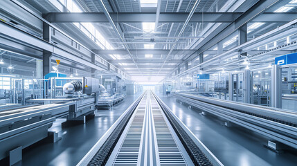 Automation, cloud technologies, and artificial intelligence converge in modern manufacturing. Efficiency and innovation unite in the pursuit of progress. Industry 4.0 concept