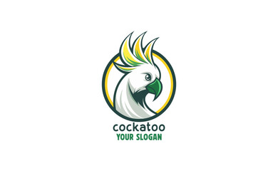 Modern vintage cockatoo logo design, vector illustration design, head cockatoo hipster vintage logo, bird logo design © Multi-Media
