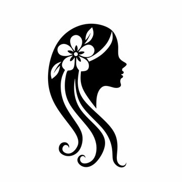recommend clip art: silhouette woman face glamorous fashion icon vector image