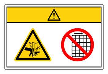 Caution Rotating Cutting Hazard Do Not Remove Guard Symbol Sign, Vector Illustration, Isolate On White Background Label .EPS10