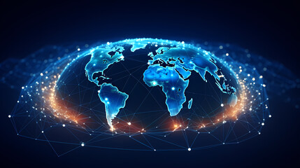 Fototapeta premium Abstract background of future network technology and network connections