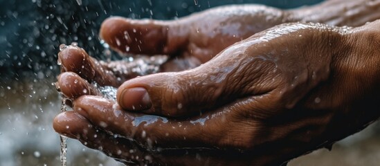 hands being washed with water
