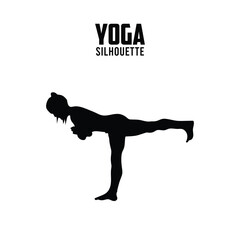 oga Silhouette vector stock illustration, yoga women silhoutte