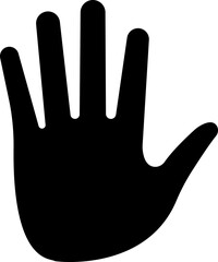 Palm, Hand icon vector, filled flat sign, solid pictogram isolated on transparent background, logo, Hand palm Icon, Hand gesture icon, Editable Stroke and Pixel Perfect. used for mobile, logo design.