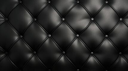 Black leather upholstery. Leather luxury background with stitching