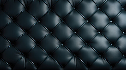 Black leather upholstery. Leather luxury background with stitching