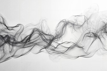 Monochrome Smoke Waves Abstract. Created with Generative AI