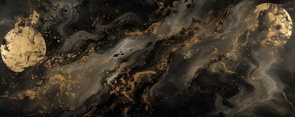Nebulous Cosmic Ink Splash Artwork