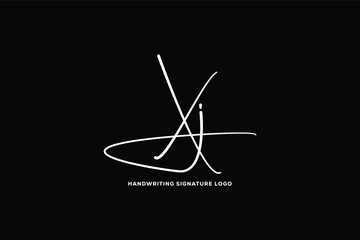 XJ initials Handwriting signature logo. XJ Hand drawn Calligraphy lettering Vector. XJ letter real estate, beauty, photography letter logo design.