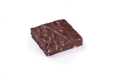 chestnut brownie isolated on white background