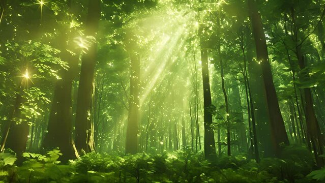 In this otherworldly forest the trees are not just silent observers but active participants amplifying the surrounding soundscape with their resonating voices.