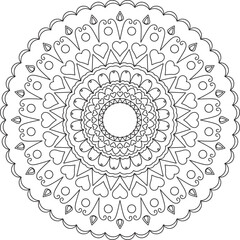 Vector Mandala Coloring Pages & Books