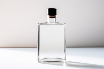 Mockup Bottle for Gin, Liquor, Tincture, Absinthe, Vodka or other Drinks on White Background. Realistic