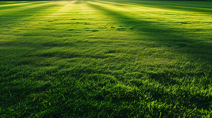 A simple background of a freshly mown lawn illustrating the beauty of nature in its most...