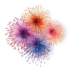 Firework on White Background - Can Be Used for Celebratory Events