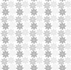 Vector seamless monochrome texture in the form of gray floral patterns on a white background