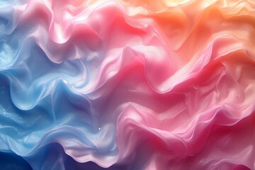 Obraz premium A vibrant display of love and romance captured in a playful, abstract painting of pastel pink fabric, perfect for celebrating valentine's day