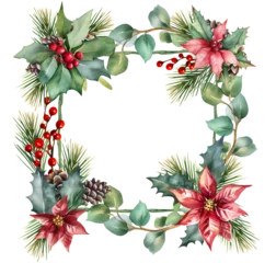 Deurstickers Image of a flower arrangement in a watercolor style on transparent background. This image can be used as a design for packaging materials, textiles, etc. Botanical illustration © Yevheniia
