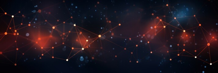 Abstract auburn background with connection and network concept, cyber blockchain