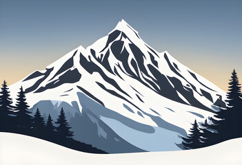 Snowy mountain