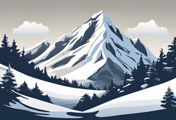 Snowy mountain