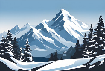 Snowy mountain