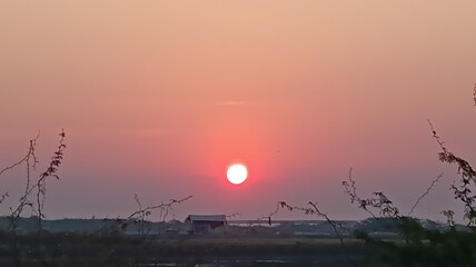 sunset in the mountains