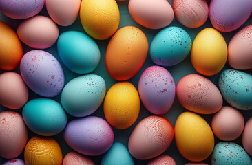 Fototapeta na wymiar colorful eggs Background Easter