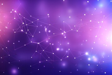 Abstract lavender background with connection and network concept, cyber blockchain