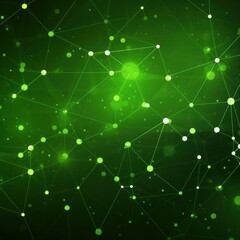 Abstract lime background with connection and network concept, cyber blockchain