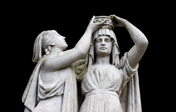 Queen of Egypt Cleopatra with a crown on her head	
