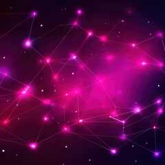 Abstract magenta background with connection and network concept, cyber blockchain